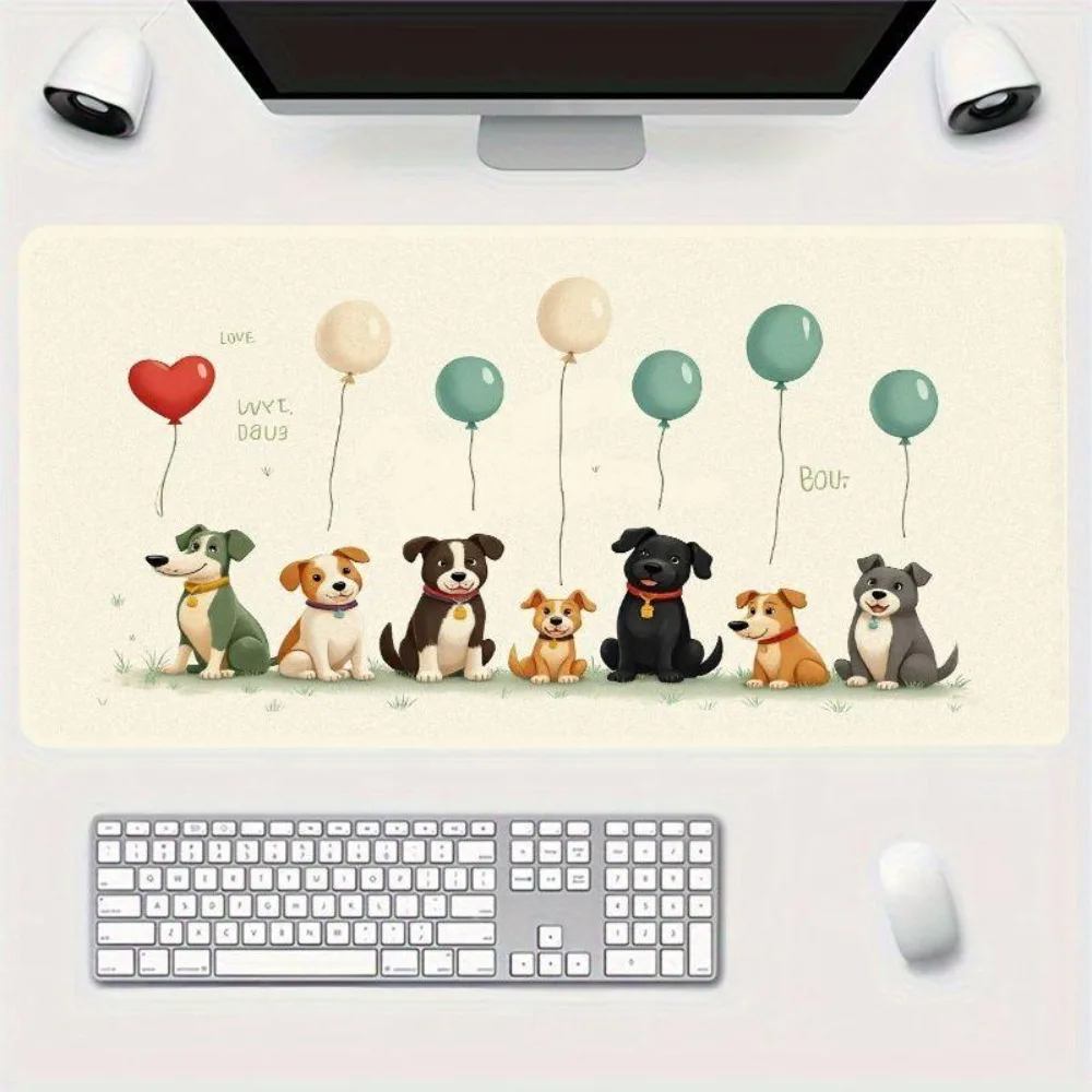 Creative Dog Theme Desktop Mat, Cute Cartoon Style Mouse Pad alfombrillas gaming decoração setup gamer mouse pads grande