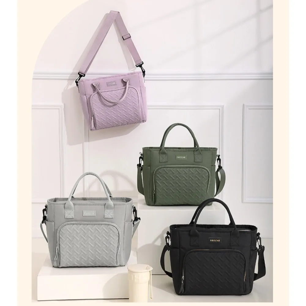 Polyester lightweight single-shoulder insulated bag, picnic rider food delivery insulated bag, hand-held large-capacity ice pack
