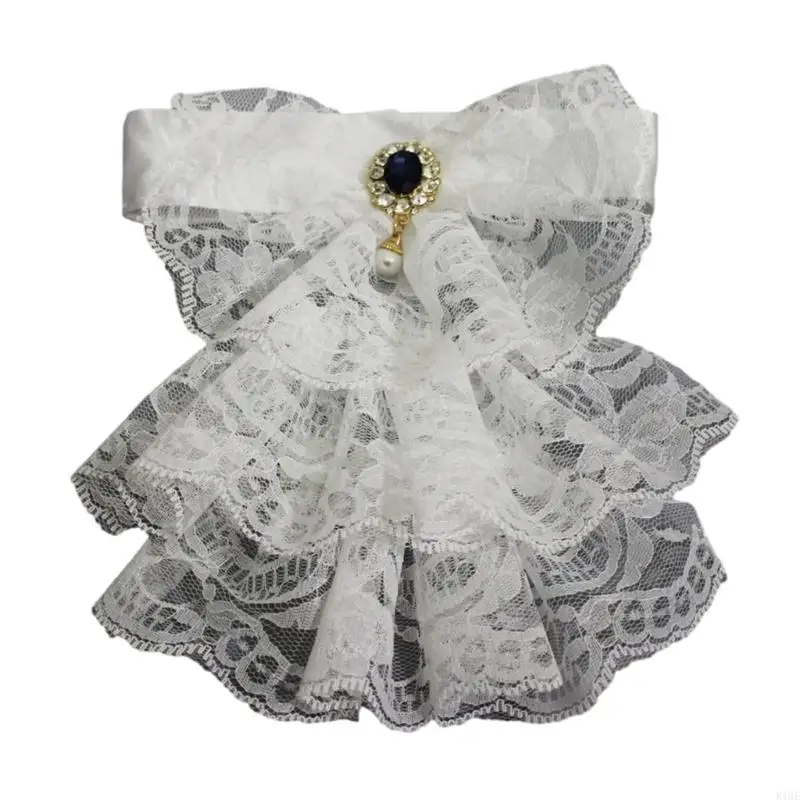 K1ME Victorian Neck Collar Cosplay Accessories Vampires Punk Ruffled Lace Collar