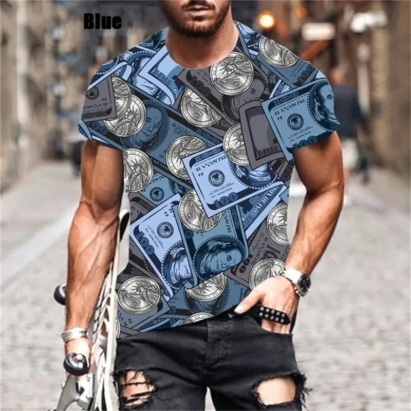New Fashion Dollar Men Women Spring Summer 3D Printed Short Sleeves T Shirts Casual Fashion Round Neck Sport Tops T-shirts