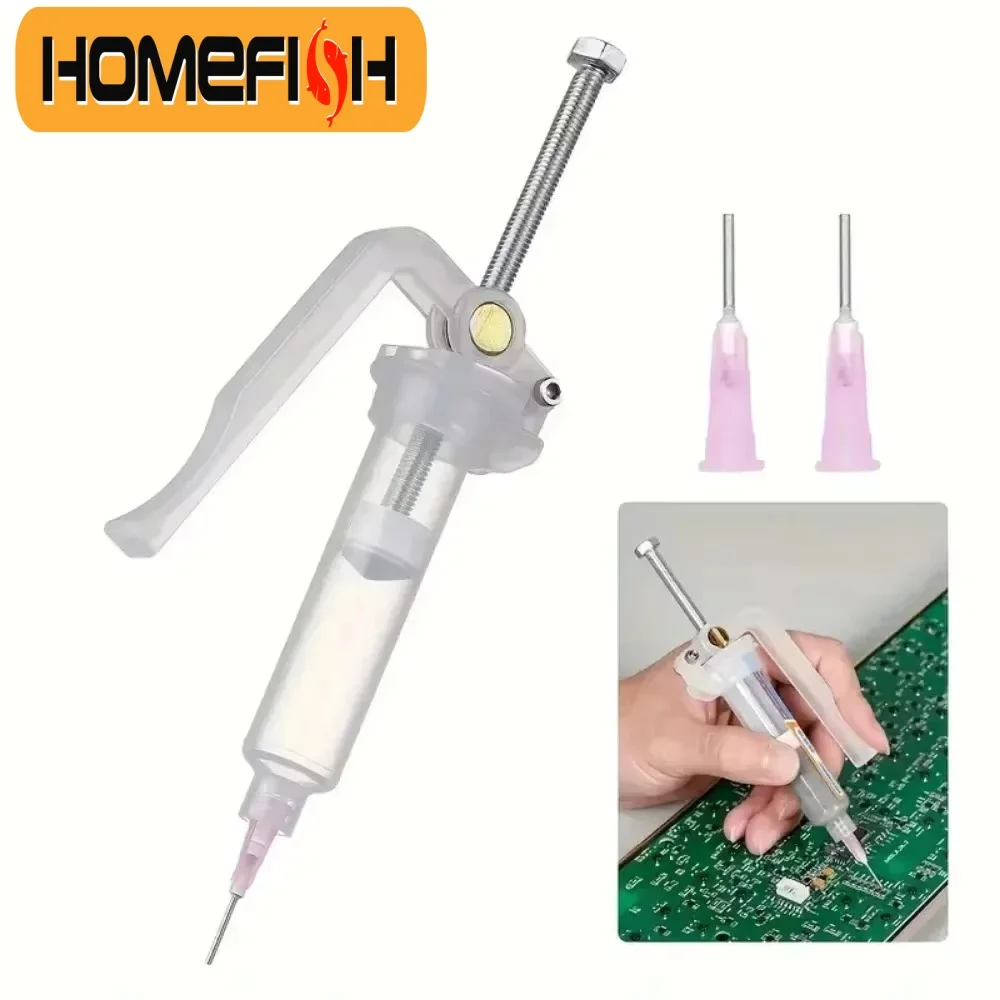 ​ ​ Strumento booster per pasta saldante – Estrusore per botte di ago per olio di saldatura per pistola per colla, riparazione di circuiti stampati e accessori per saldatura ​ ​