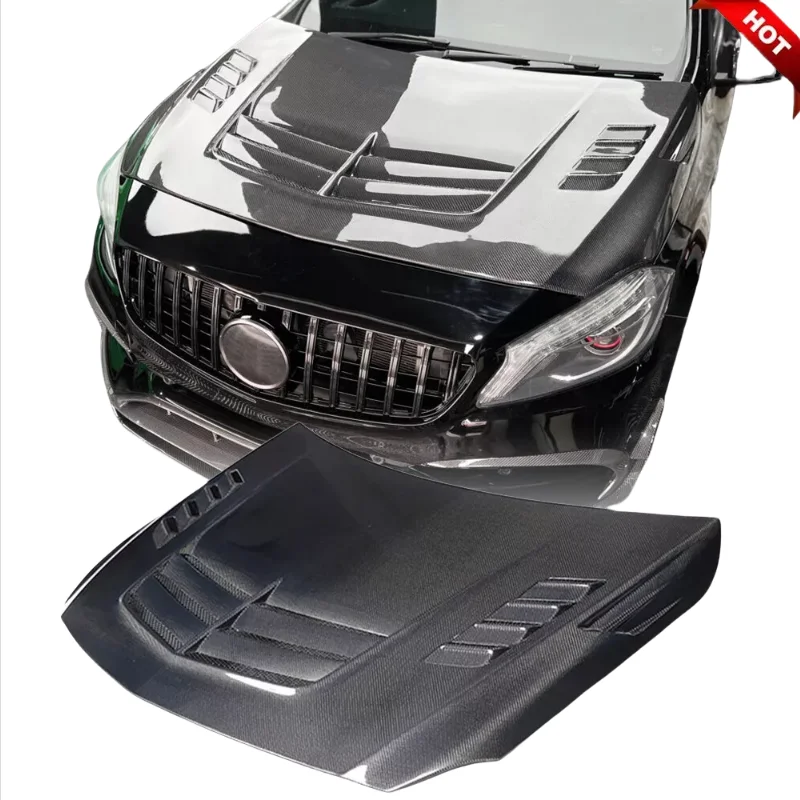 

Tom AutoCarbon Fiber Hood for 2013+ Mercedes Benz W176 VRS Style Engine Bonnet Hood