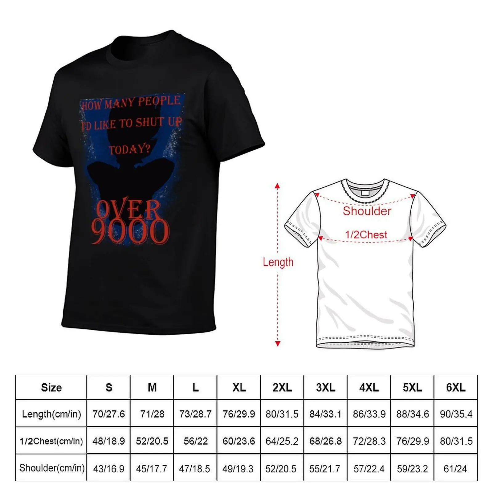 Over 9000 annoying people T-Shirt summer 2026 aesthetic clothes Short sleeve tee men