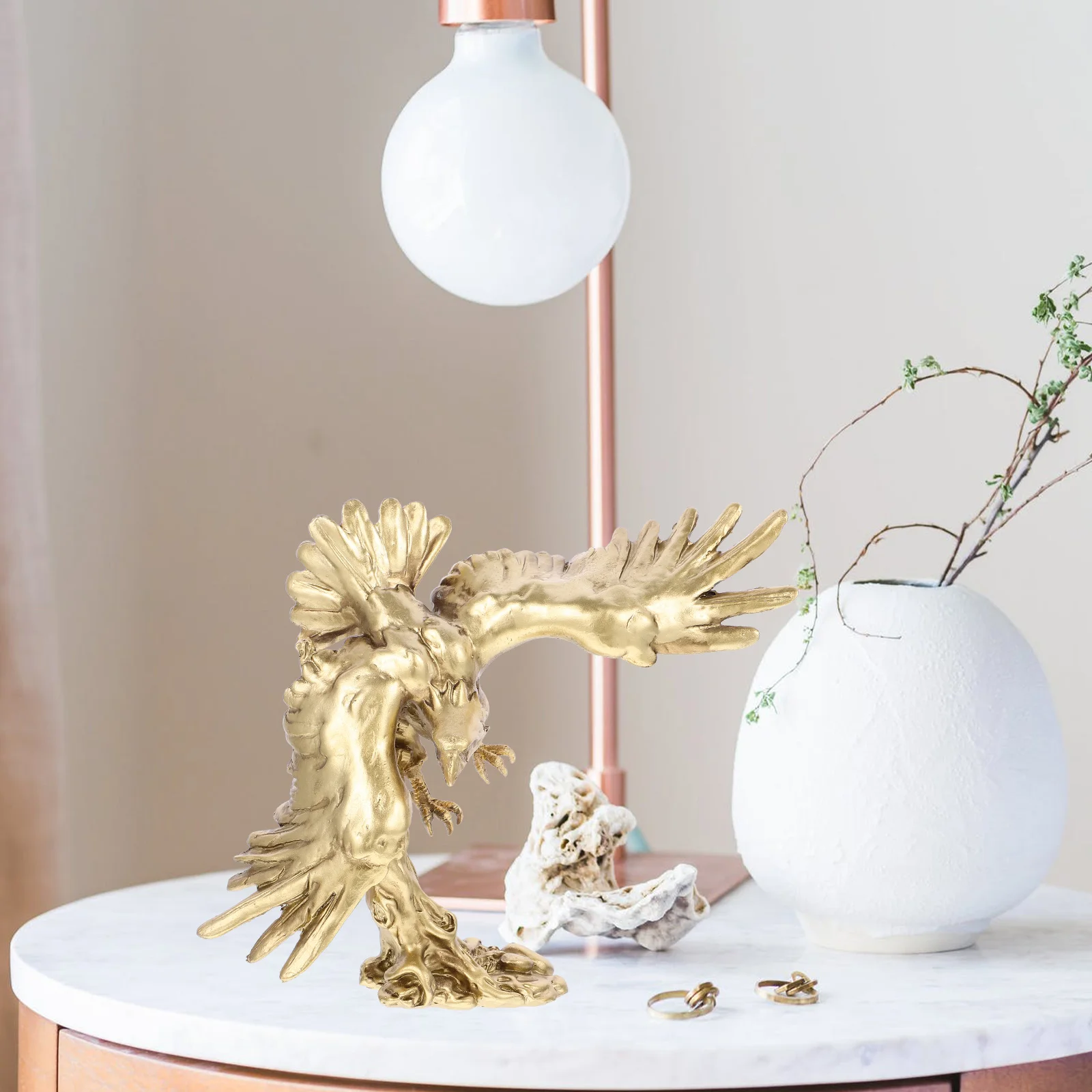 

Resin Eagle Statue Medium Size Exquisite Craftsmanship Home Office Desktop Decoration Symbol of Strength Courage Freedom Resin