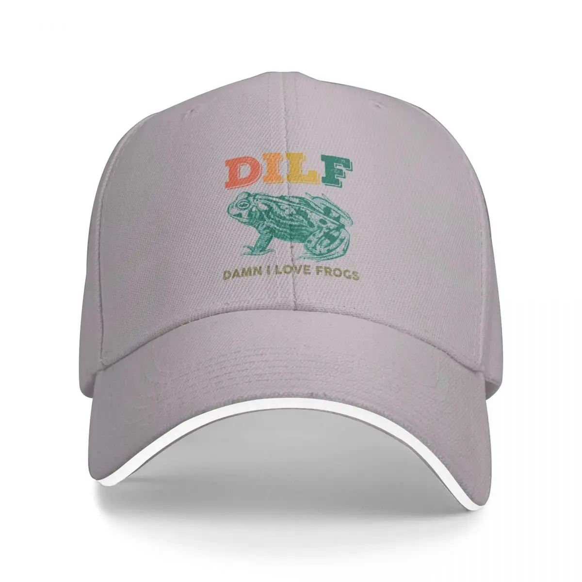 DILF Damn I Love Frogs Cap Baseball Cap Fishing caps trucker hat Men golf wear Women's