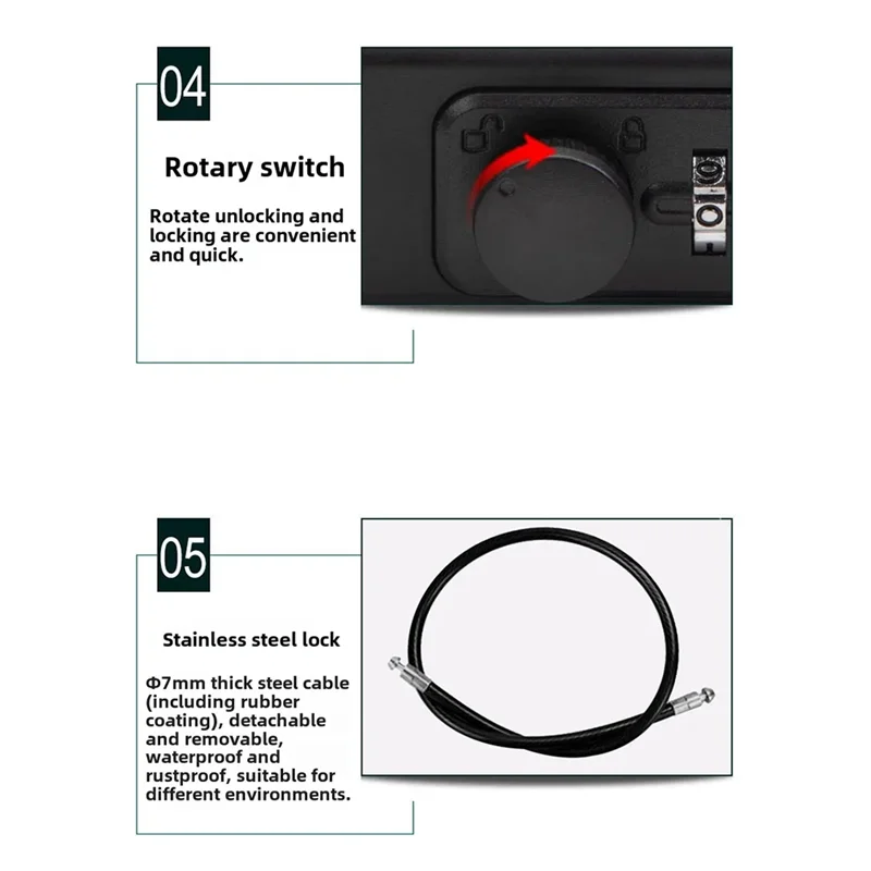 Лучшие предложения Открытый портативный дорожный сейф Большая емкость Сейф безопасности Код Водонепроницаемый замок для ключей со съемным тросом Рука