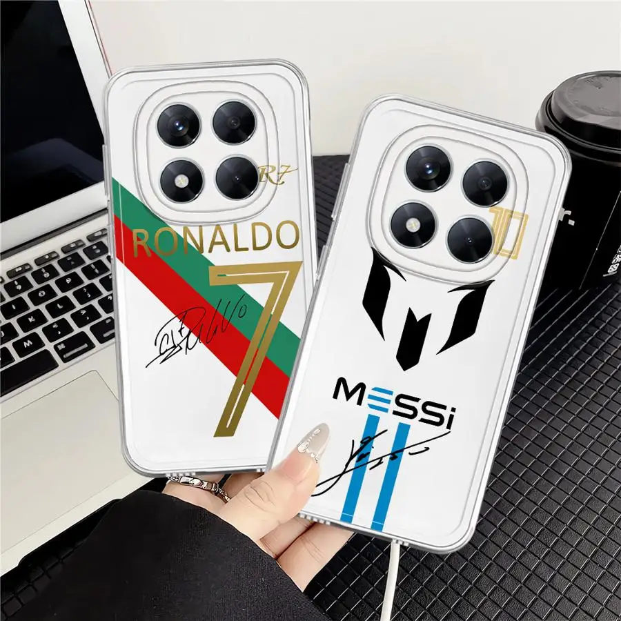 Coque pour Xiaomi Redmi Note 14 Pro Plus 14C 9 10 11 10S 11S 12 13C 12S A4 Note 13 Housse de téléphone souple Numéro de football