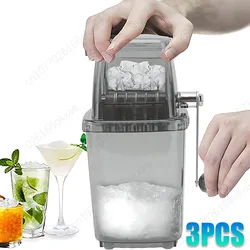 1-3PCS  Home Manual Ice Crusher Transparent Multi-Purpose Hand Shaved Ice Machine DIY Ice Crusher Machine A Glacon Ice Crusher