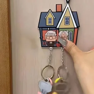 Casal Keychain Wall Hanger Key holder Home Decoration Drawings Kawaii Key Pingon Backpack Keychain Rack Storage Girlfriend Girlfriend 10 Main Sales Key Door - №7