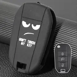 Funda de silicona con tapa para llavero de coche, carcasa protectora para Peugeot 208, 301, 308, 508, 3008, 5008, 2012, 2013, 2014, 2015