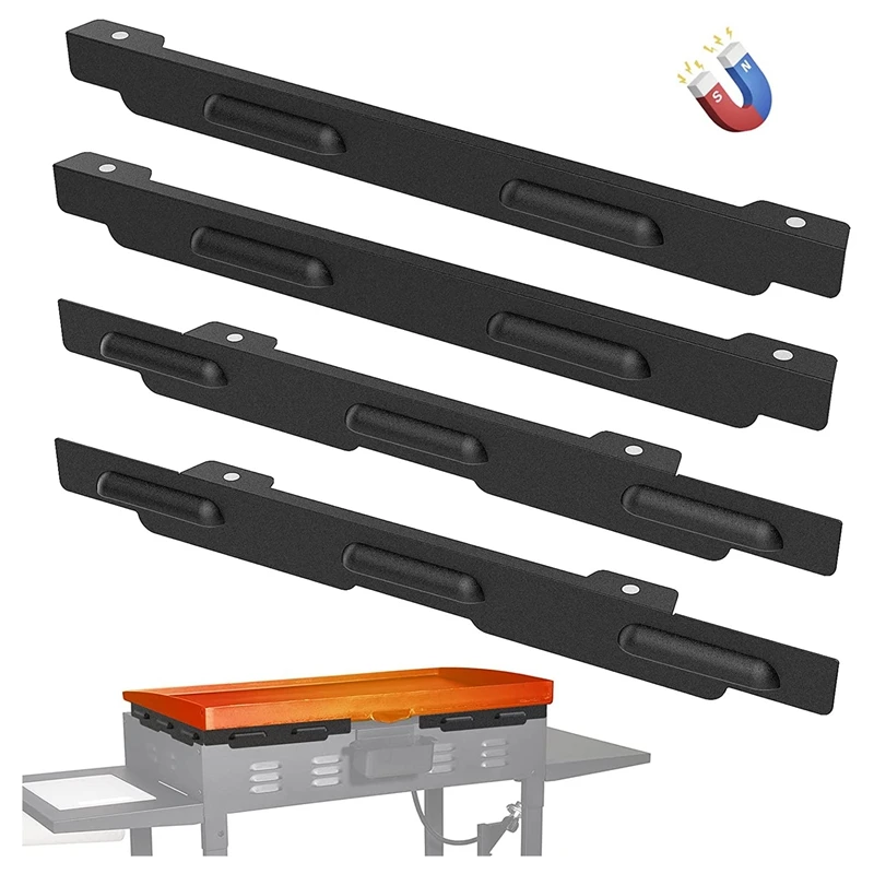 1Set Wind Guards For 36 Inch Griddle Magnetic Wind Screens BBQ Griddle Accessories Black