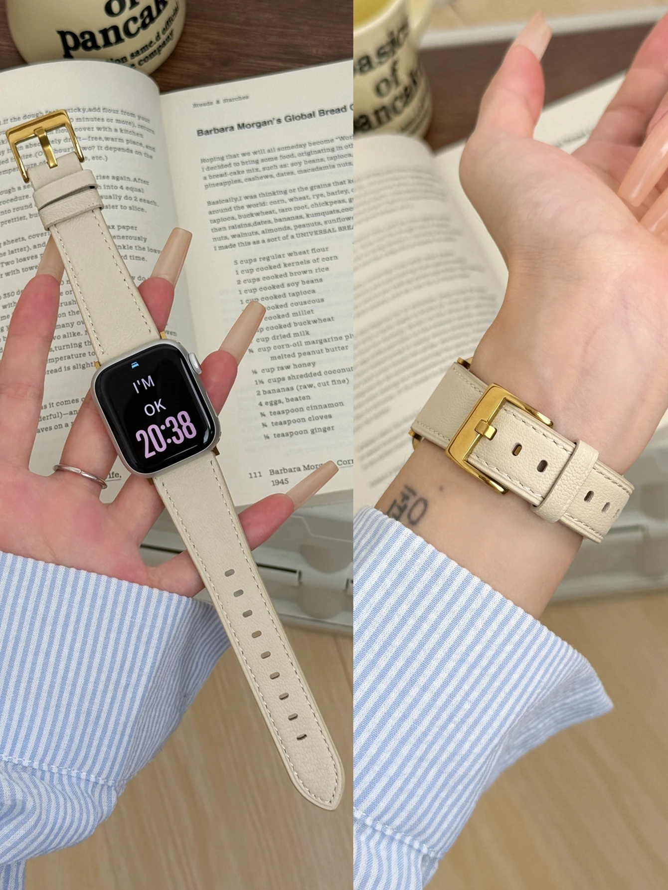 Lederschlaufe für Apple Watch Band für Frauen Sport Correa 38mm 40mm 41mm 42mm 44mm 45mm 46mm 49mm, Armband für IWatch – Detail 11