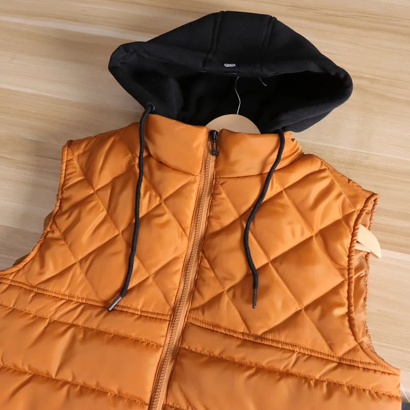 

Men's Lightweight Windproof Waterproof Hooded Thi Vest Jaet Autumn Winter Faion Urban Sle Loose Fit Youth Casual