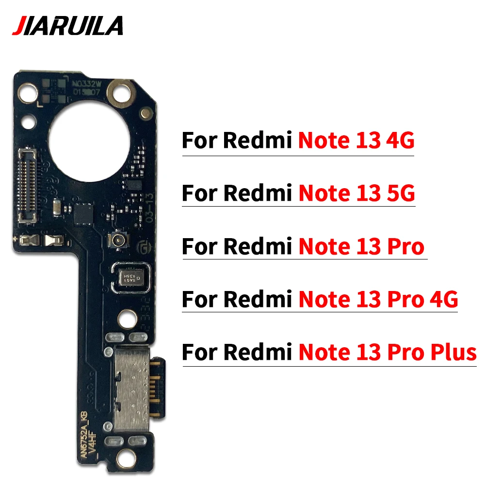 New For Xiaomi Redmi Note 13 Pro 4G 5G Plus USB Charging Board Dock Port Connector Flex Cable Repair Parts Replacement