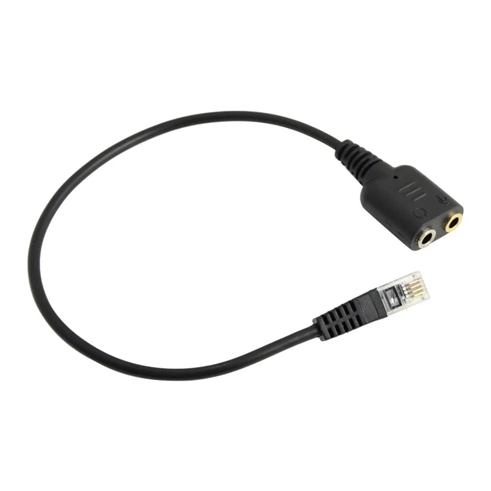 Headset Cable 2 X 35mm to RJ9 Jack Adapter Convertor PC Headset Telephone Using Headset Converter 35 to RJ9