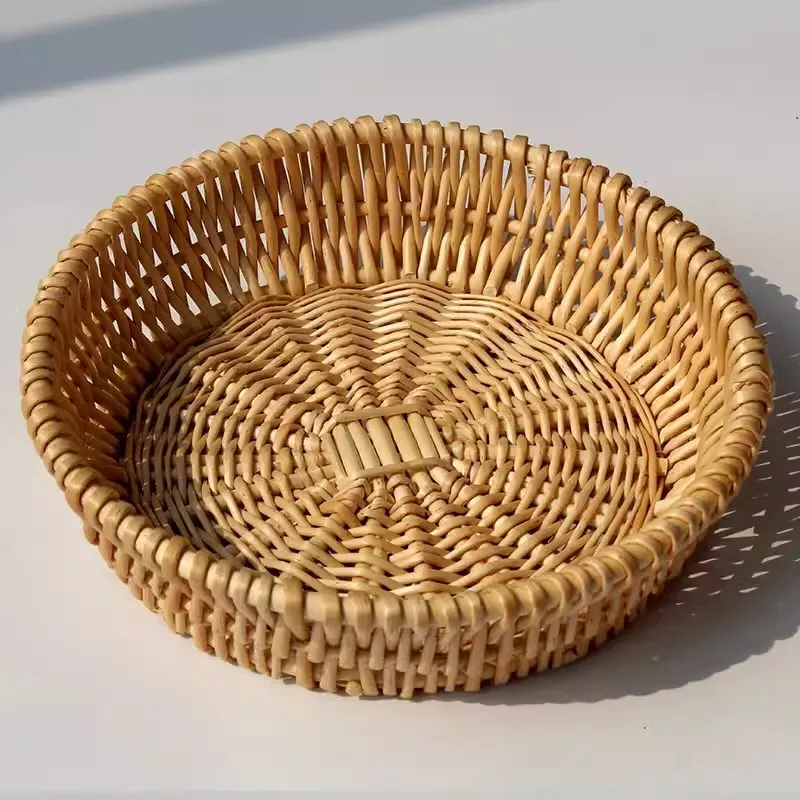 Handmade Storage Box Woven Baskets Picnic Rattan Basket Wicker Small Woven Storage Bin Handwoven Basket