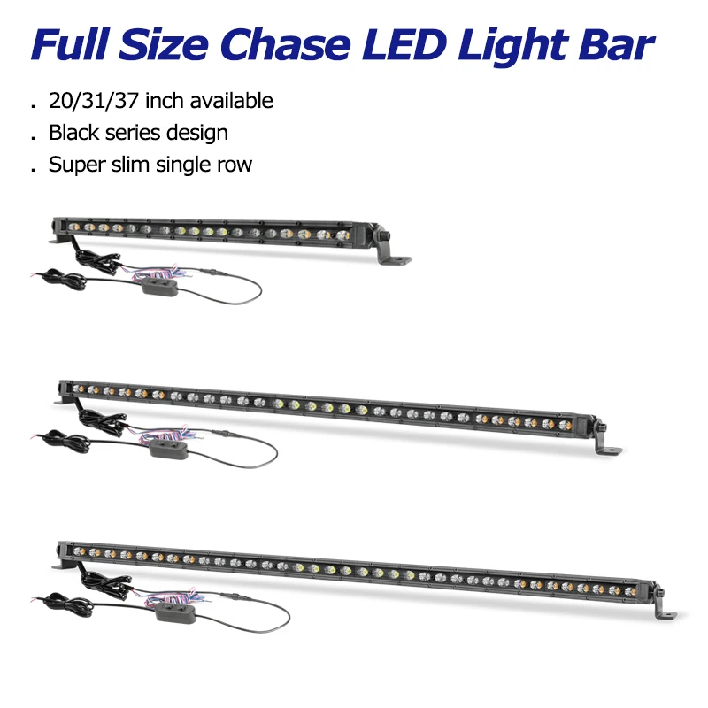 Small MOQ Unltra-Thin 90W Chase Led Light Bar With Turn Signal Brake Reverse  Strobe Flashing