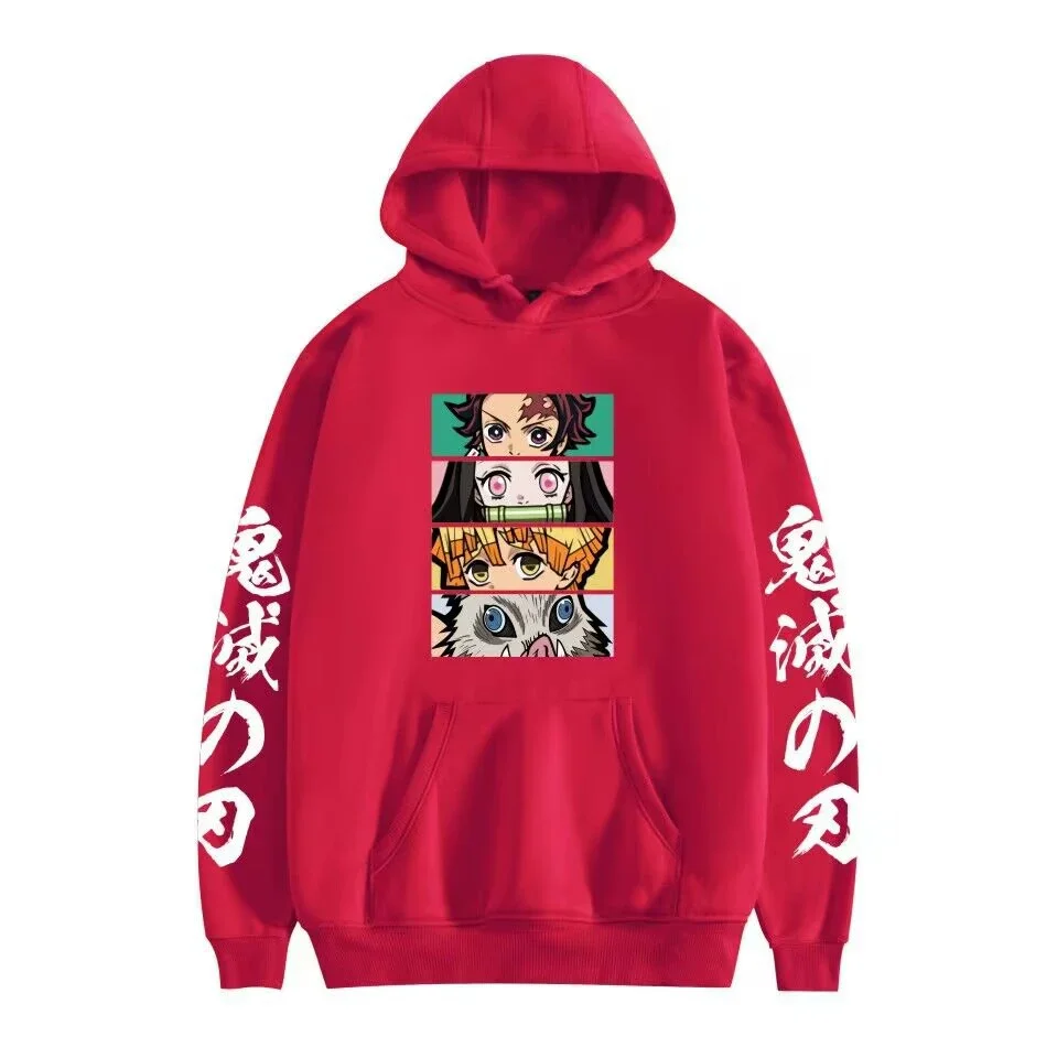 2025 Harajuku Demon Slayer Plus Size Hoodie Kamado Nezuko Graphic Print Women Sweatshirts Long Sleeve Fashion Female Streetwear