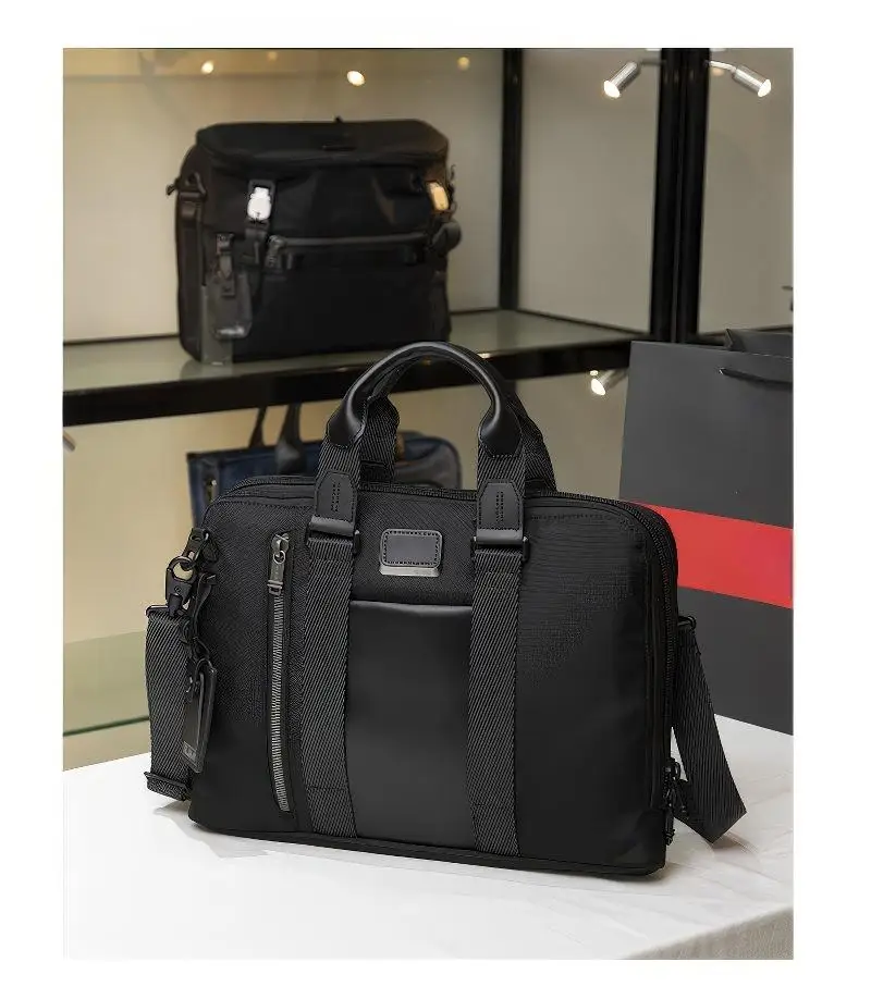 Мужская минималистичная рабочая сумка — изысканный нейлоновый портфель с трансформируемым ремешком для острой, неклапанного образа 232390