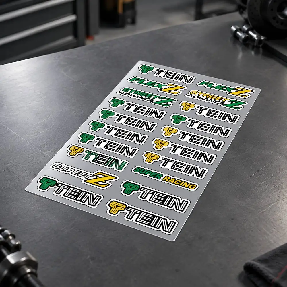 T-TEIN Motorcycle Sticker Set Reflective Decals For Helmet Fuel Tank Fairing Body Custom Bike Graphics Kit