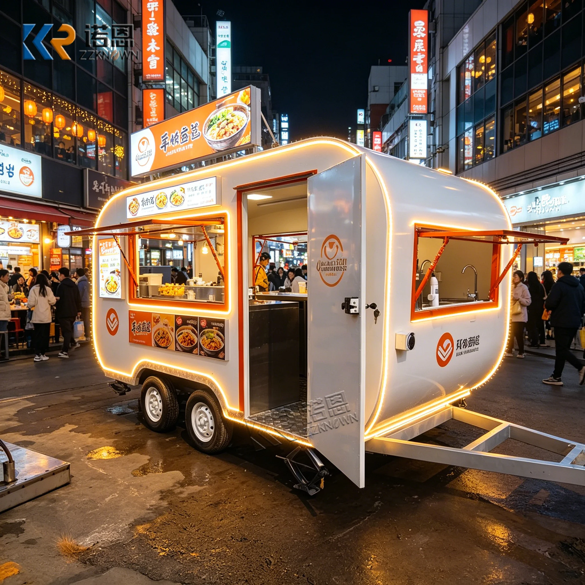 Mini Fully Equipped Food Trailer Small Food Trailer Commercial Food Truck Mobile Food Truck Trailer for Night Market Snacks