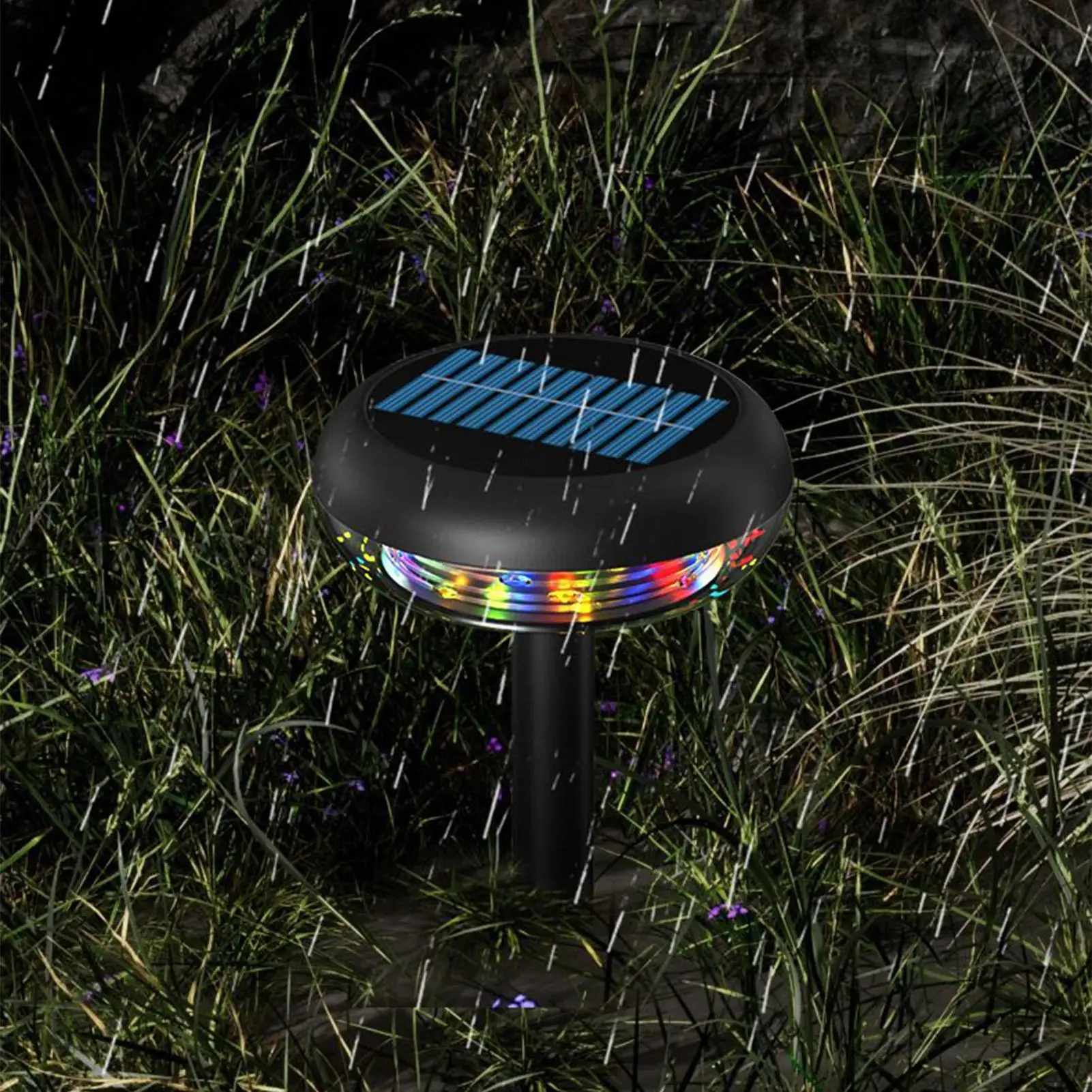 Solar Lights Outdoor Rechargeable 3 Modes Detachable Stake Color Changing Outdoor Pathway Lights For Garden Patio Porch Lawn