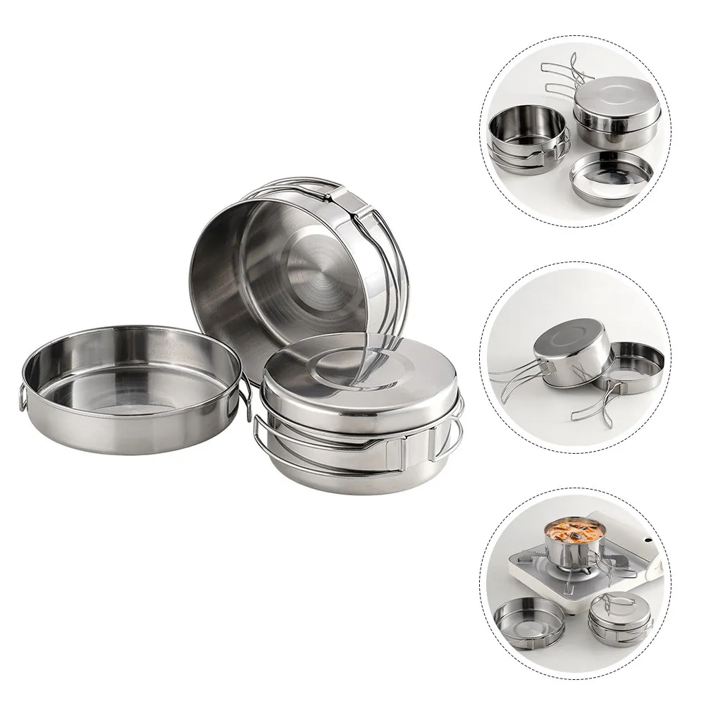 Outdoor Portable Cookware Stainless Steel Kit Camping Kitchen Equipment Cooking