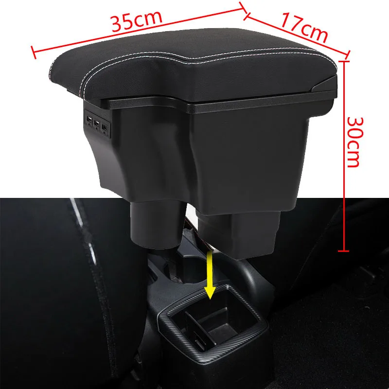 For MAZDA CX-3 Armrest Retrofit For Mazda 2 Skyactiv Version cx3 Car Armrest Storage Box Car Accessories Interior Details USB