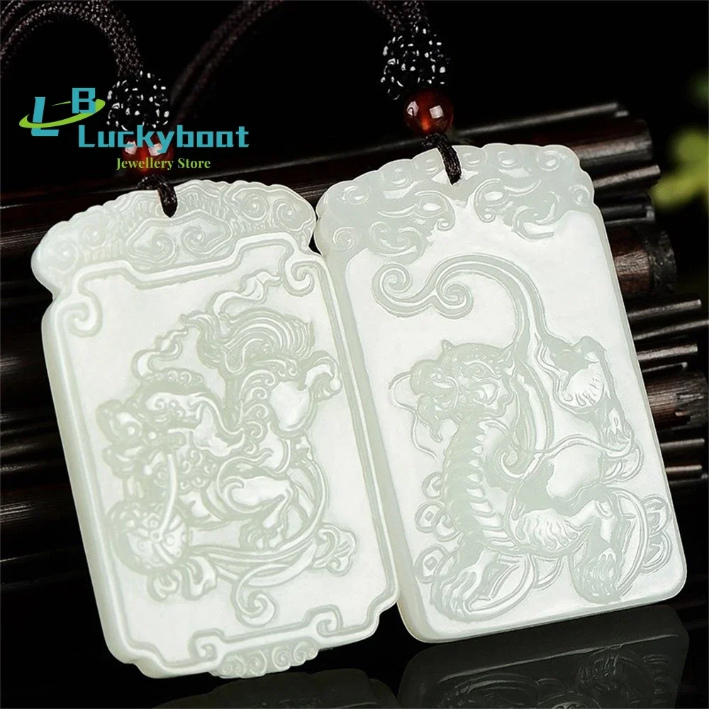 

Натуральный Синьцзян Хэтянь Pixiu белый бренд нефритовый кулон оптом