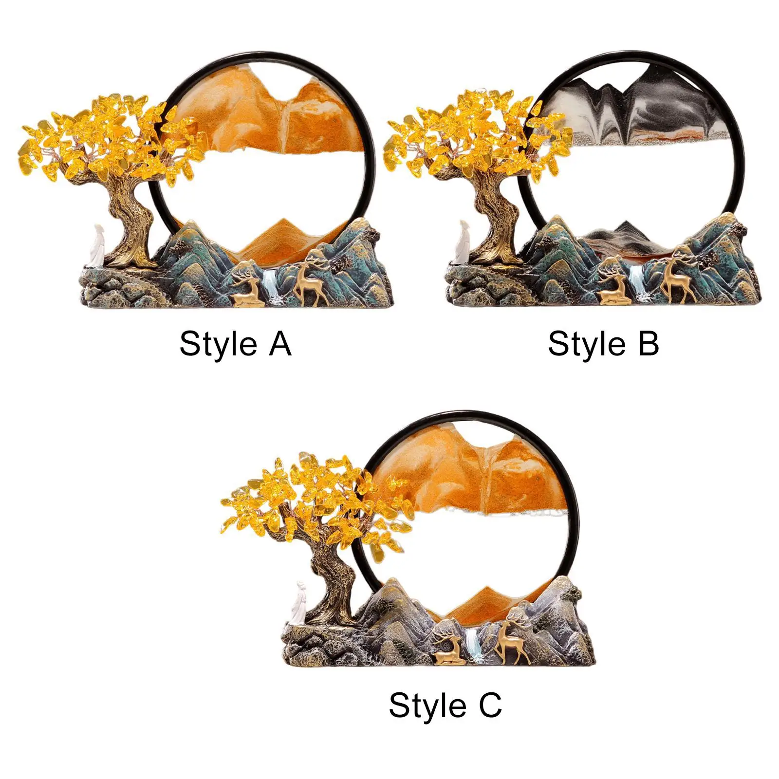 

3D Moving Sand Art Picture Decor Flowing Sand Painting for Office Home Bar