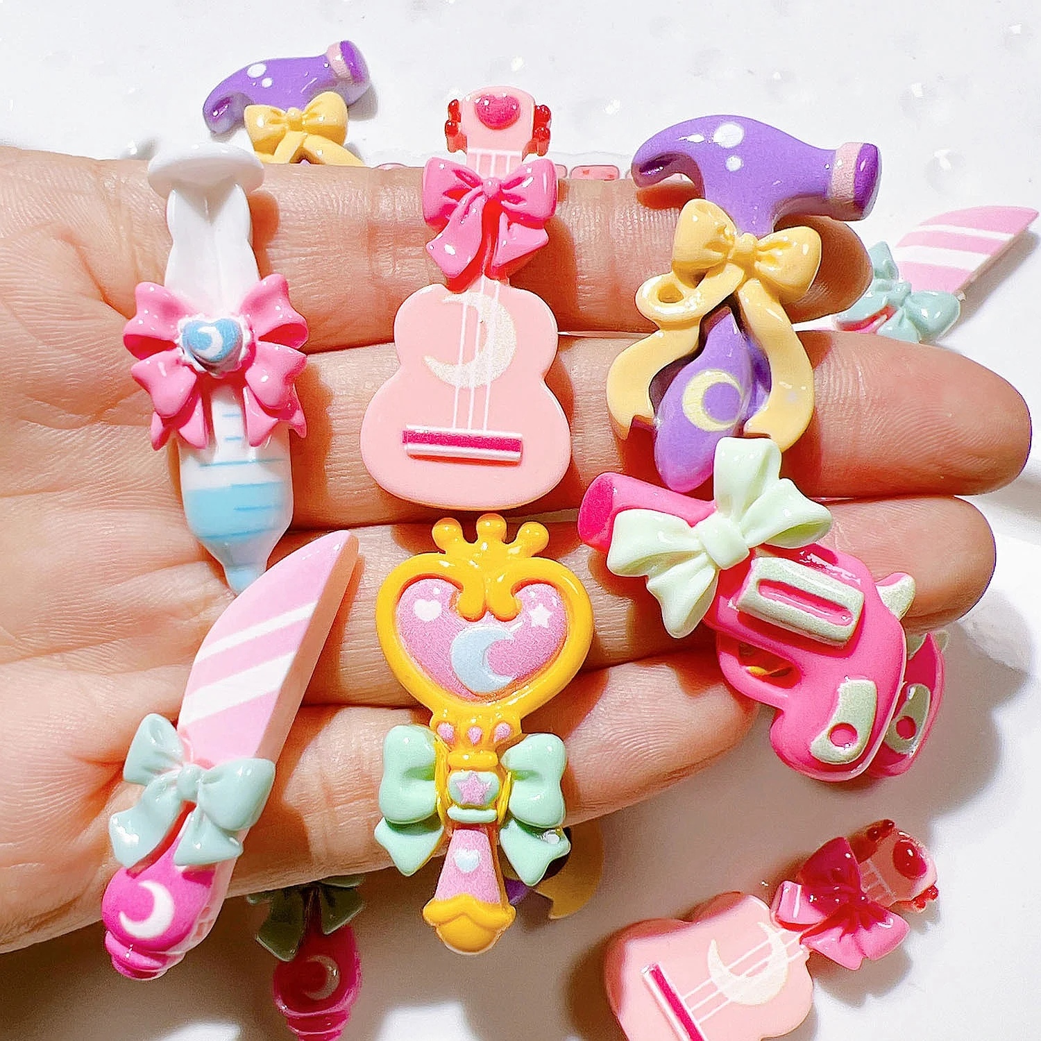 100pcs Kawaii Resin Charm Flatback Cabochon Wholesale DIY Accessories for Hairband Scrapbook Jewelry Making
