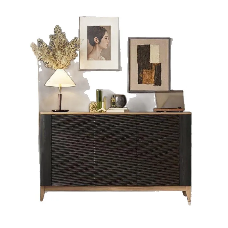 CX solid wood dining side, against the wall, storage entrance, tea cabinet
