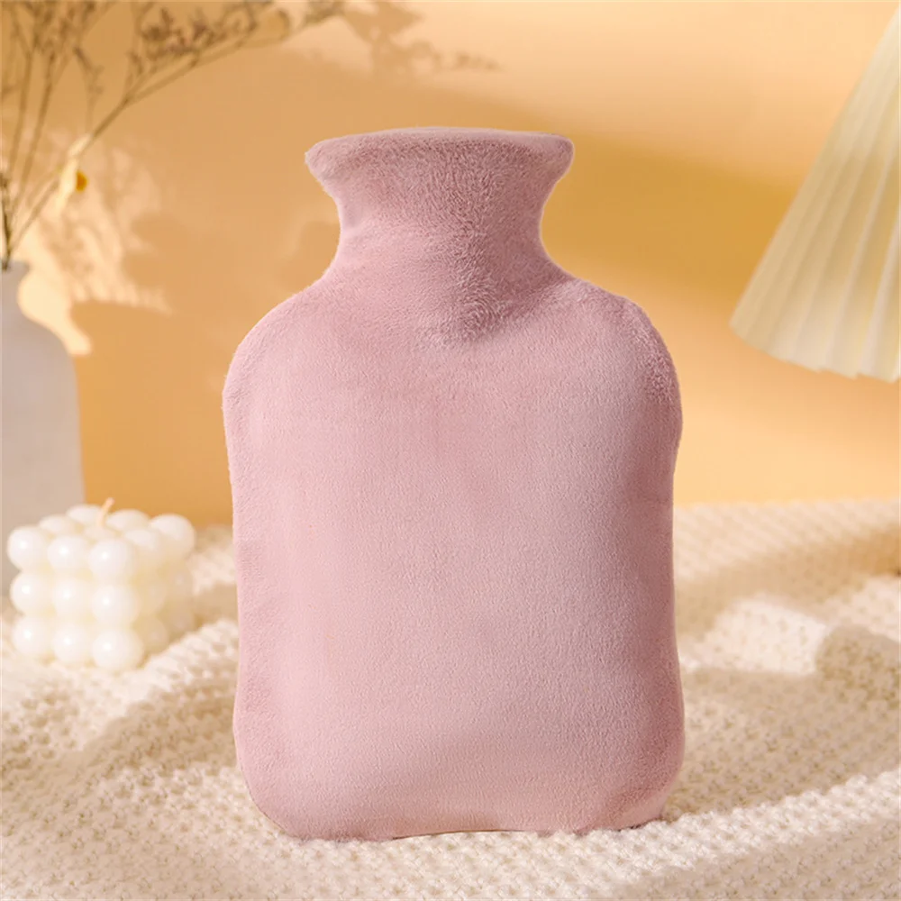 1pcs Plush Cover For 1000ml/2000ml Removable Hot Water Bottle Bag Protective Case Winter Warmer Supplies Heat Preservation Cover