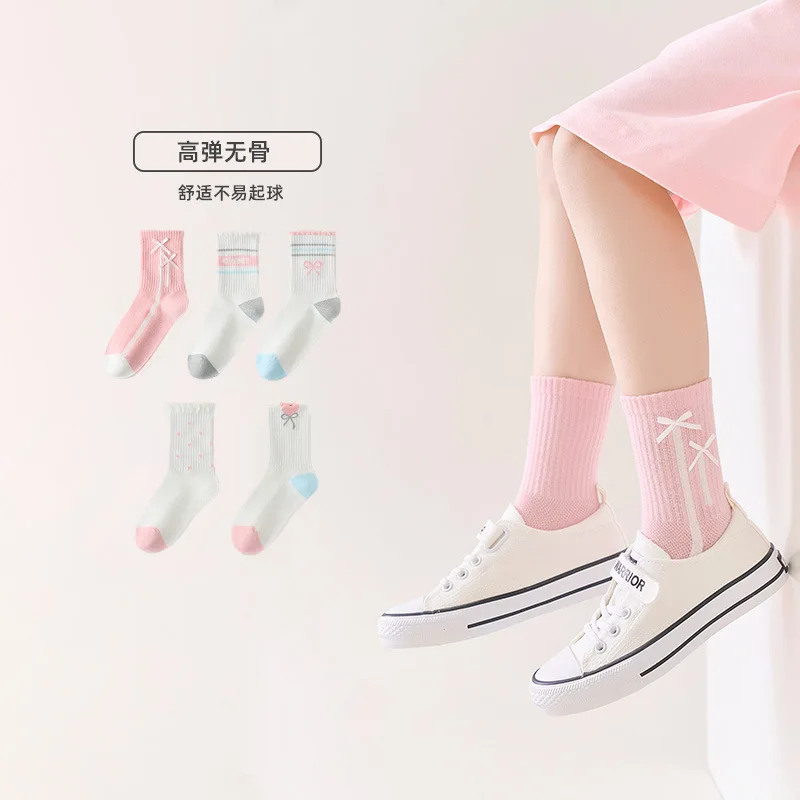 

Children's socks spring and summer mesh boneless thin girls ins trend Japanese girls middle school and older children's students