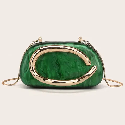 Box Bag Metal Details Crossbody Bag Acrylic Shoulder Bags Luxury Brand Handbags Women's Handbag Ladies Female Evening Purse