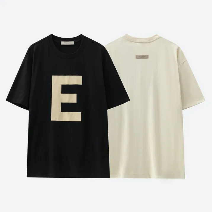 

Pure Cotton ort Sve T-irt Letter Patchwork Frontal Couple Sle Hip Hop Trendy Ciwalk Daily Wear round Ne Top