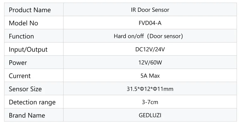 LED-Automatik-Sensorschalter für Möbel- und Schranktüren, DC12V/24V Beleuchtungskörper, maximale Belastung 5A/60W – Detail 2