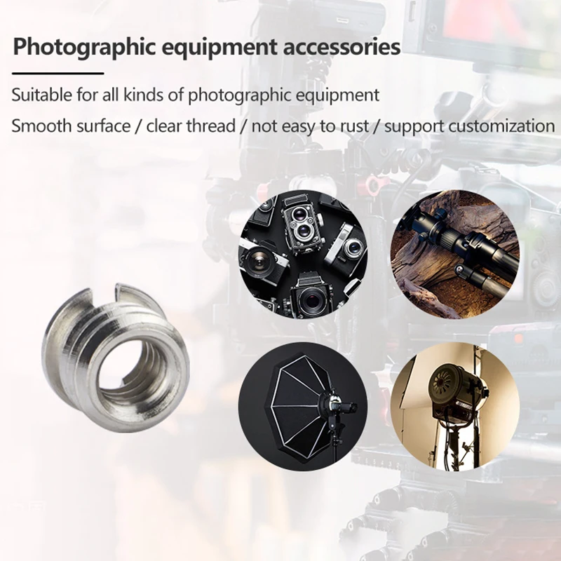 1/4 to 3/8 Inch Universal Camera Adapter Conversion Screw Nut Tripod Monopod Ballhead Mount Accessories for DSLR Camera