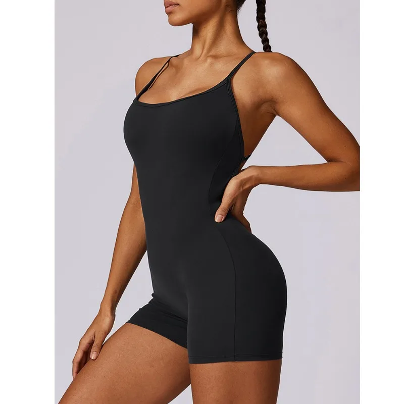 Mono de primavera y verano, conjunto de yoga con tirantes finos, mono deportivo ajustado