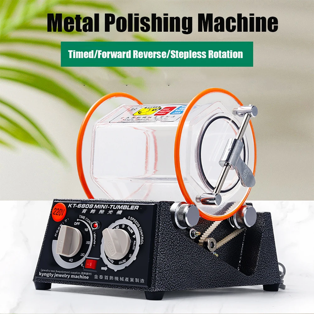 

Rotary Tumbler Jewelry Polisher Surface Finisher Polishing US/EU Plug Finishing Machine DIY Mini-Tumbler Finishing Tools