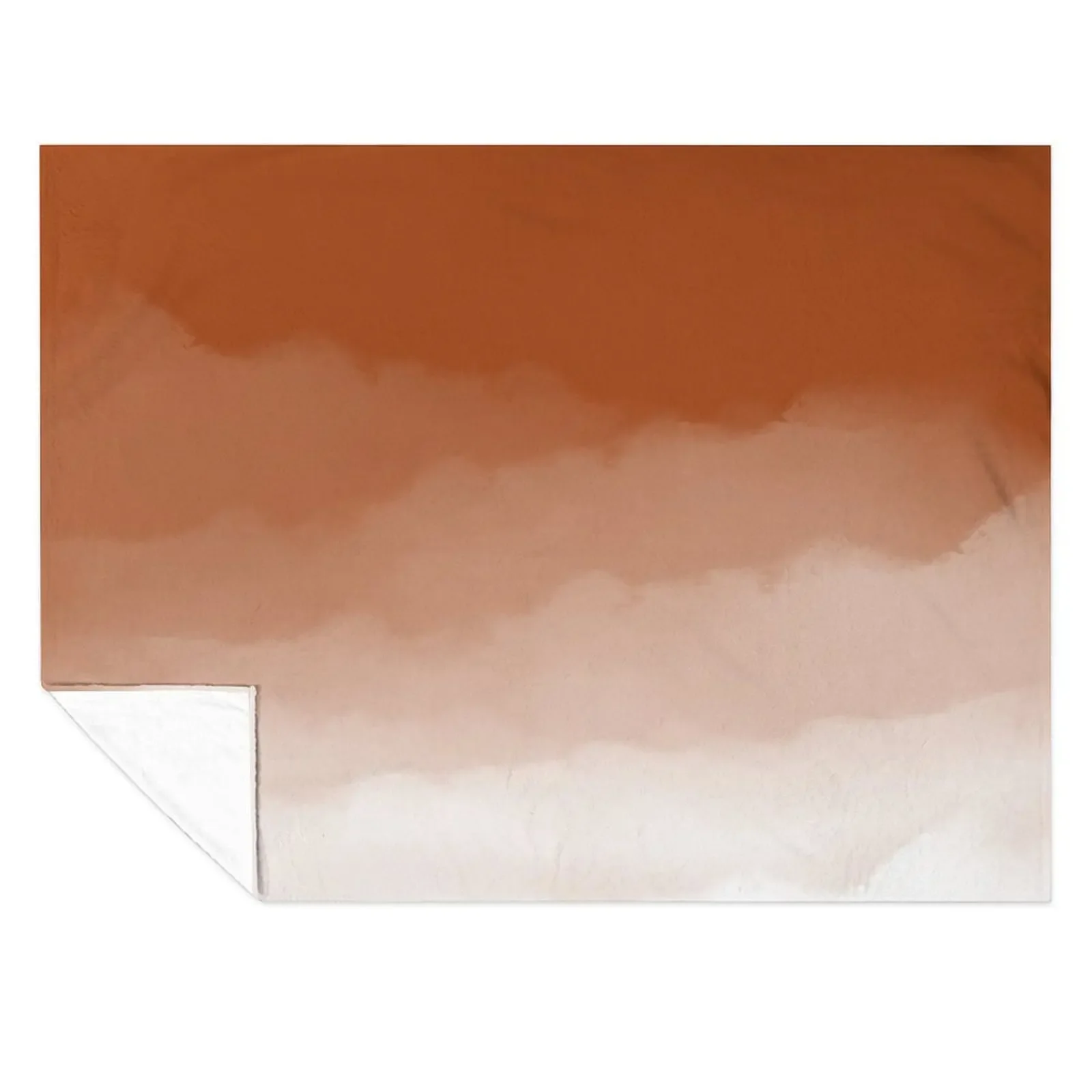 

Burnt Orange Watercolor Ombre (burnt orange/white) Throw Blanket Soft Plaid Single Soft Beds Fashion Sofas Blankets