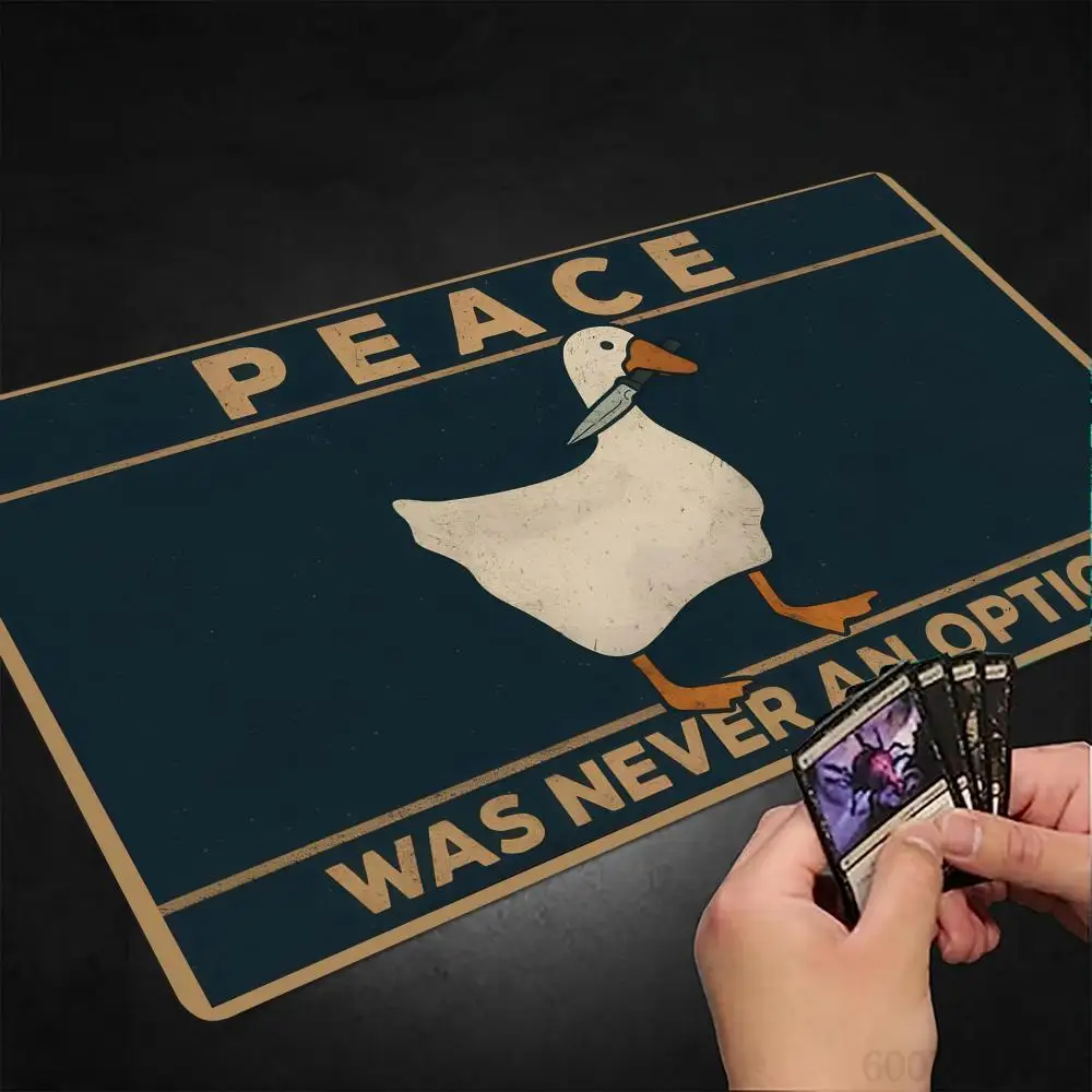 Peace Was Never An Option Magic Party Game Mat Durable Rubber for TCG Games 35X60cm Mouse Pad Offices Desk Mats Friendly Design