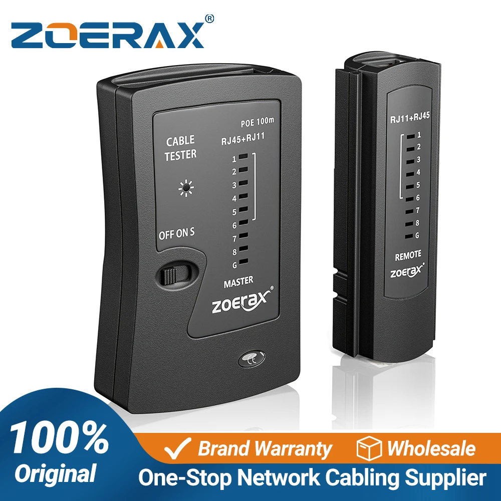 ZoeRax Network Ethernet Cable Tester for LAN RJ45 Cat5 Cat5e Cat6 Cat6a Cat7 UTP/Shielded Cable and RJ11 RJ12