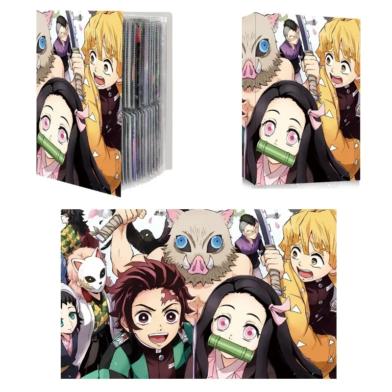 Demon Slayer Cartão do jogo Protector Book, Kimetsu No Yaiba, Kamado Tanjirou, Nezuko, Agatsuma Zenitsu Binder