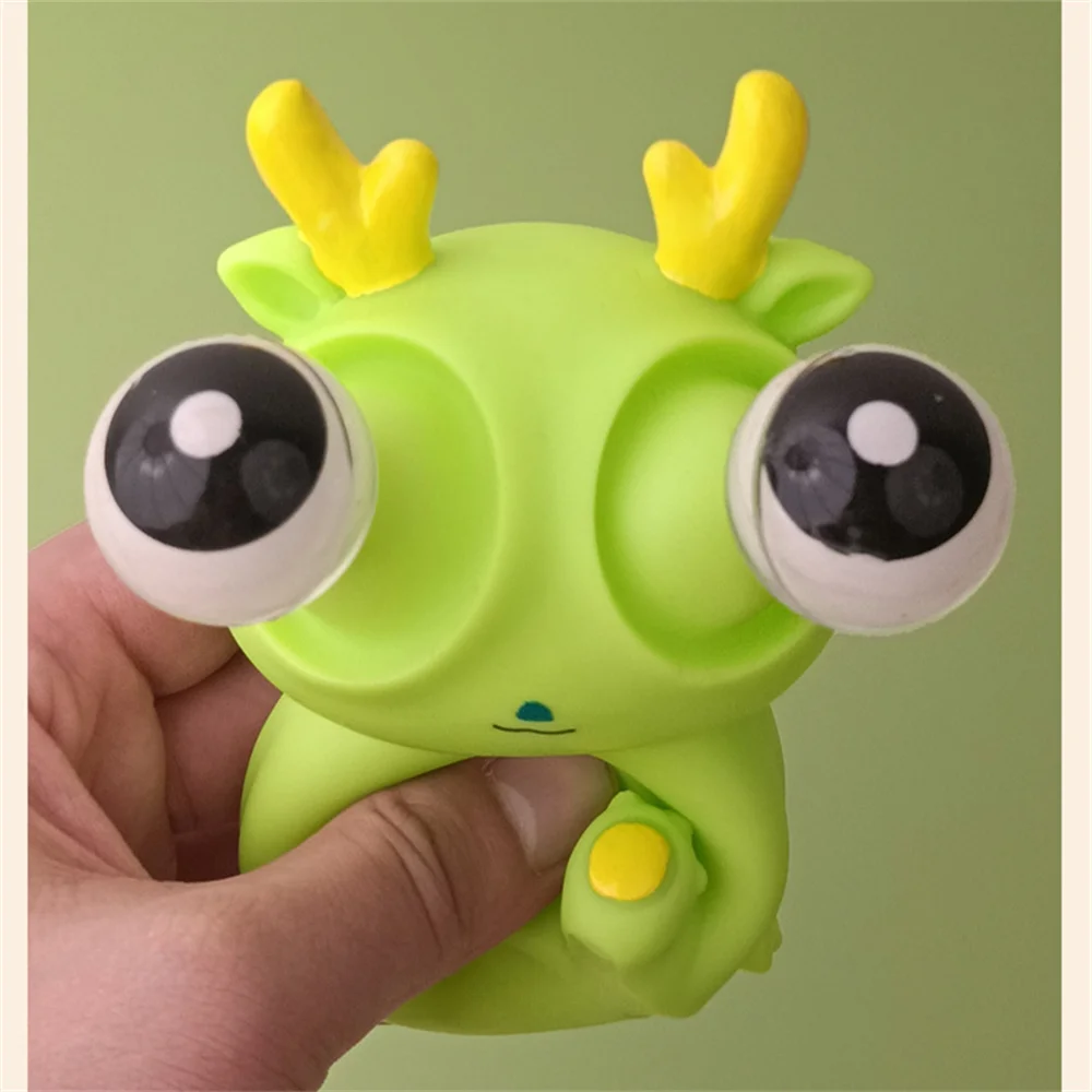 Eyeball Burst Squeeze Toy Explosive-Eyed Dragon Stress Relief Toy Creative Explosive Decompression Funny Vent Squeeze Toy