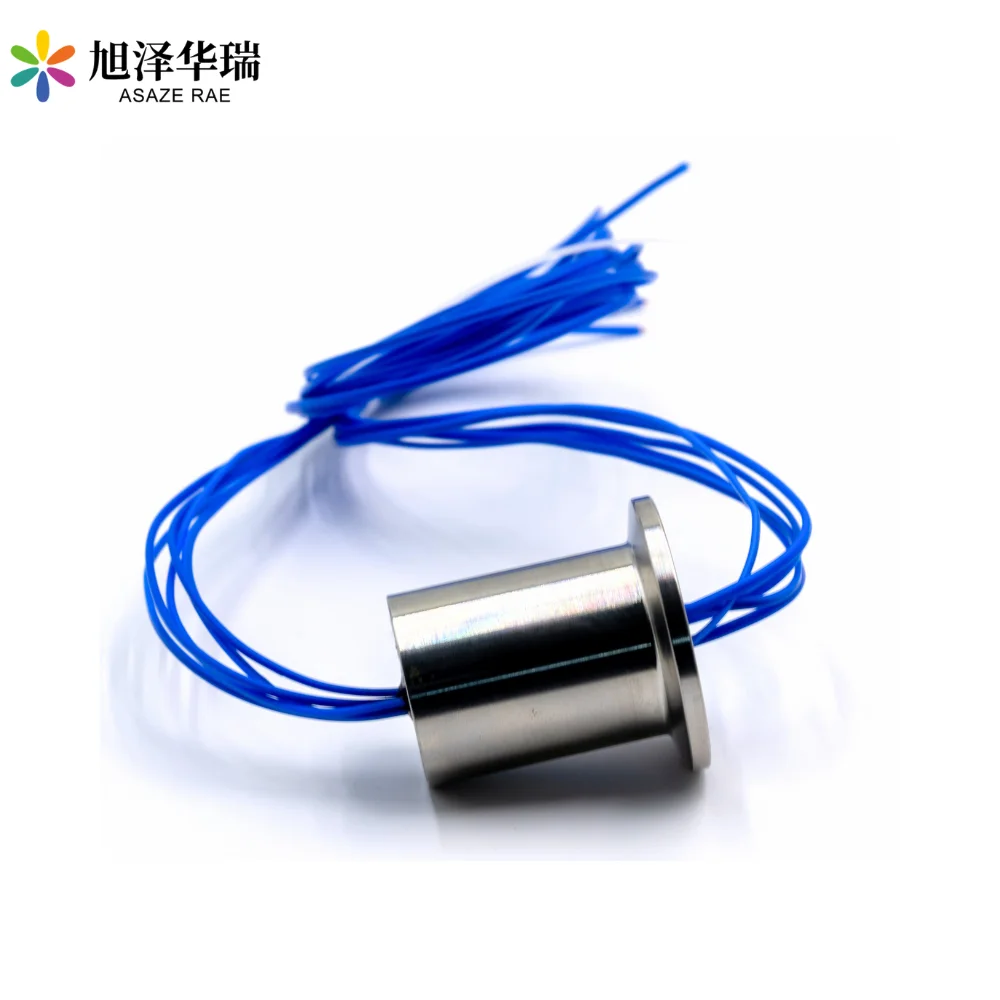 Asaze Rae Professional Manufacture Hermetic Epoxy KF40 Flange with 5 Pieces K-Type Thermocouple Wired Hermetic Feedthrough