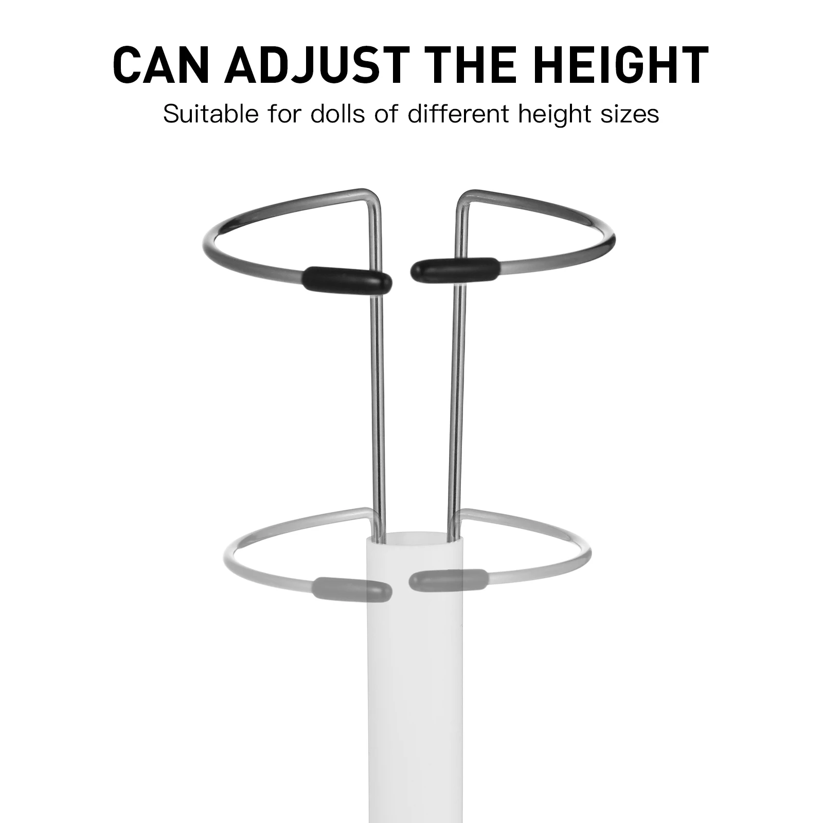 

4 Pcs 25cm White Stands Adjustable Display Racks Telescopic Support Holders Figures Home Storage Decoration