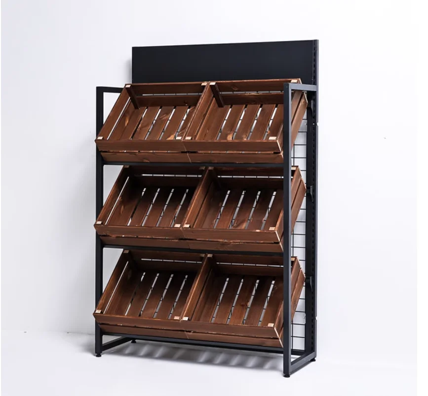 

Fruit store shelf display cabinet Vegetable storage rack wine rack display rack