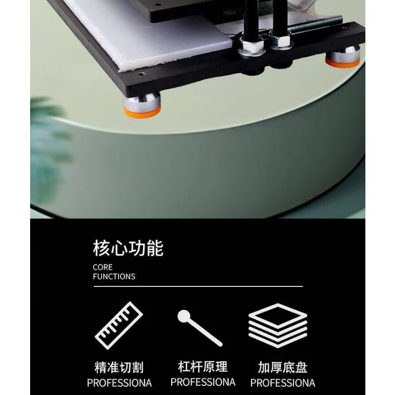 Manual die-cutting machine, adjustable press with enlarged stroke, die cutting, manual sample cutting, simple machine