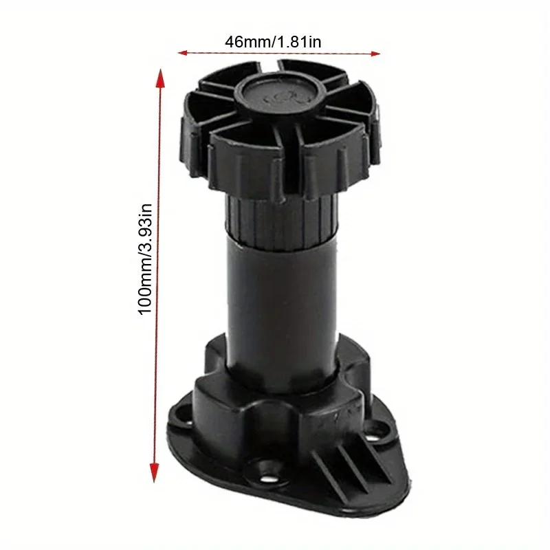4pcs Adjustable Cabinet Legs Levelers Heavy Duty Cabinet Levelers Kitchen Toe Kick Capacity Cabinet Feet for Furniture Cabinets